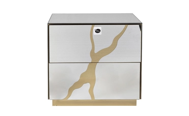 KFG199 Тумба зеркальная с золотым декором 61*42*59см