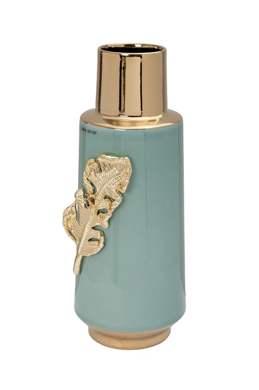 55RD6345L Ваза керамическая с золотым декором15*14*38см