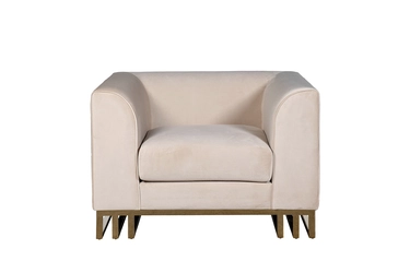 102AN-20491 Кресло Lucerne велюр бежевое 110*86*75см