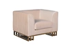 102AN-20491 Кресло Lucerne велюр бежевое 110*86*75см