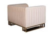 102AN-20491 Кресло Lucerne велюр бежевое 110*86*75см