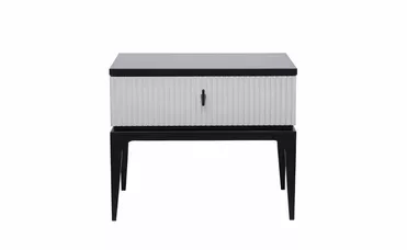 GD-00004 Тумбочка прикроватная Este черно/серая 