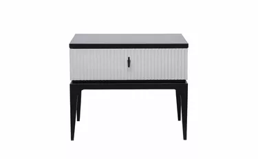 GD-00004 Тумбочка прикроватная Este черно/серая 