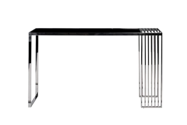13RX-50340 Консоль черн.стекло/серебро 140*40*80 см