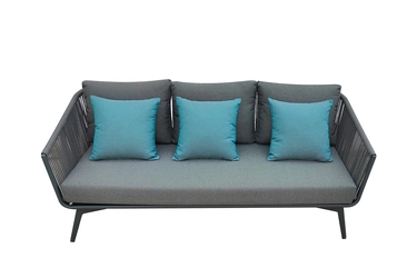 129KN-02613 Диван трехместный "ARIAL" уличный серый 188*80*75см