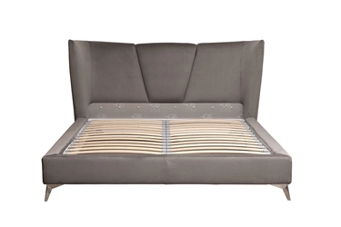 Кровать Siena без мех.велюр серый Colt017 199*222*116см