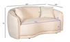 102AN-33821 Диван двухместный бежевый 187*106*79см