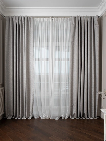 121GD-00005 Портьера Gloss сер 275*260