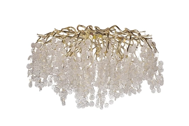 86-90188 Люстра Tenera круглая золото d80*h40см