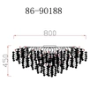 86-90188 Люстра Tenera круглая золото d80*h40см