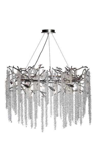 86-70628 Люстра d.80*45см, металл цвет серебро