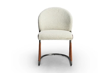 160KD-80070 Стул обеденный, экокожа кремовый/терракота 63*54*83см