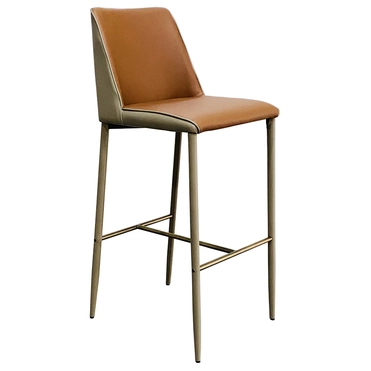 163YH-16995 Стул барный экокожа терракота/бежевый  55*44*103см