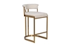 GY-08216 Стул барный, букле бежевый/матовое золото  50*55*85см