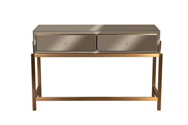 KFG210 Консоль 2 ящика зеркало бронза/золото 120*42*76 см