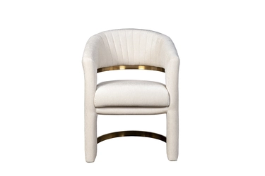 GY-08386 Стул велюр кремовый/матовое золото 67*66*85см