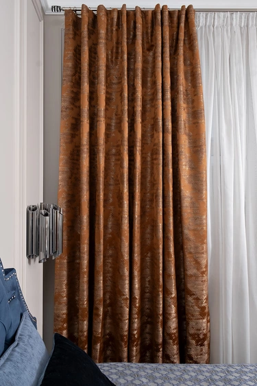 121GD-00006/1 Портьера Bromley оранжевый 275*260