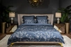 144HF-10413 Пододеяльник принт тенсель Магнолия синий 145*210