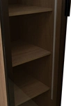 GD-10014/1-3 Шкаф Alto пенал c полками,цвет дуб Урбан Кофейный, дверцы стекло(тонир) 50*57*228.5см