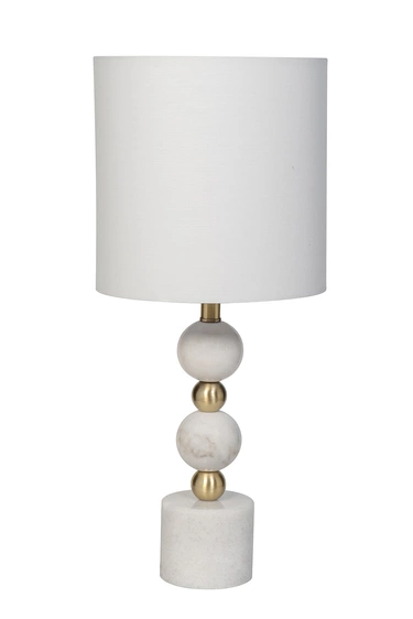 22-89567 Лампа настольная плафон лён белый h.56 см