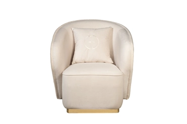 102AN-84110 Кресло Olten, велюр кремовый 86*86*90см (без канта)