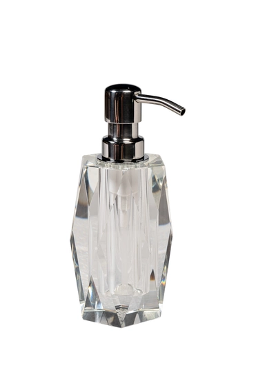 XX230921 Диспенсер для мыла стекло прозрачное 6,5*h.18см (50мл)