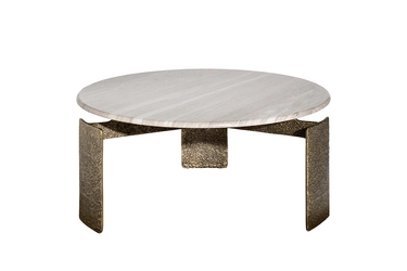 69-23303 Стол журнальный мраморный d100*45см