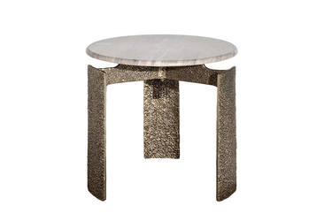 69-23305 Стол журнальный мраморный d60*63см