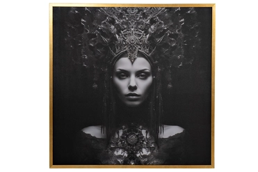 89VOR-Queen Холст "Царица/1" 100х100 см, багет пластик(зол)