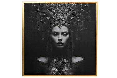 89VOR-Queen Холст "Царица/1" 100х100 см, багет пластик(зол)