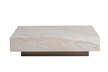 57EL-93601 Стол журнальный AGATE светлый керамический 120*80*29см