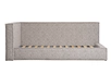 Кровать детская угловая Runa-80 с мех шенилл серая Seppia Ser 114*215*80см