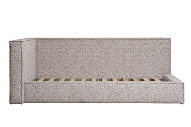 Кровать детская угловая Runa-80 с мех шенилл серая Seppia Ser 114*215*80см