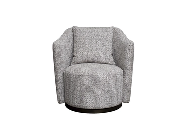 Кресло Verona вращающееся, шенилл серый Seppia-SER/бронза 70*77*80см