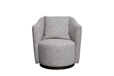 Кресло Verona вращающееся, шенилл серый Seppia-SER/бронза 70*77*80см