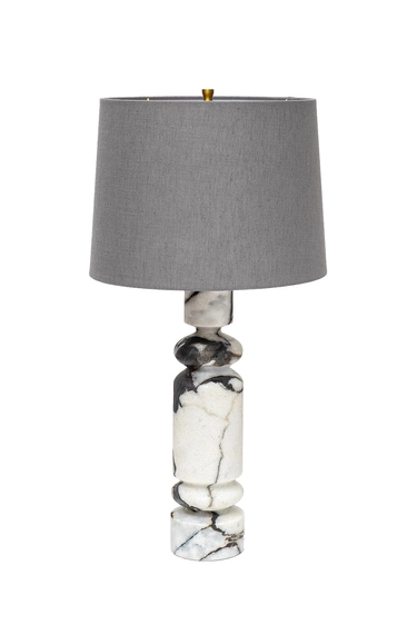 185HM-03528 Лампа настольная плафон цвет серый Н.77см