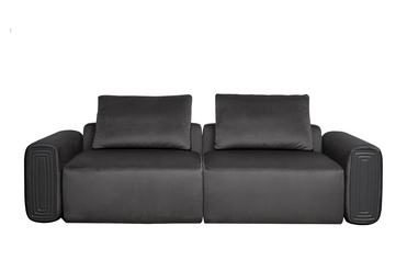 Диван трехместный Turin с мех т.серый велюр Colt1003 255*120**68см