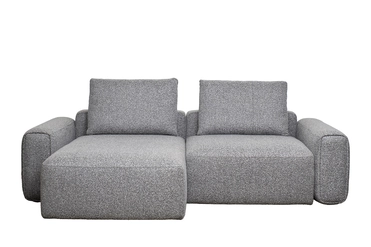 Диван трехместный Turin с канапе и мех черно/серый Santo1606 255*163,5**68см