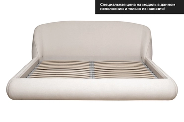 Кровать Palazzo 180 без мех.шенилл экрю Natur Ecru 215*240*90см