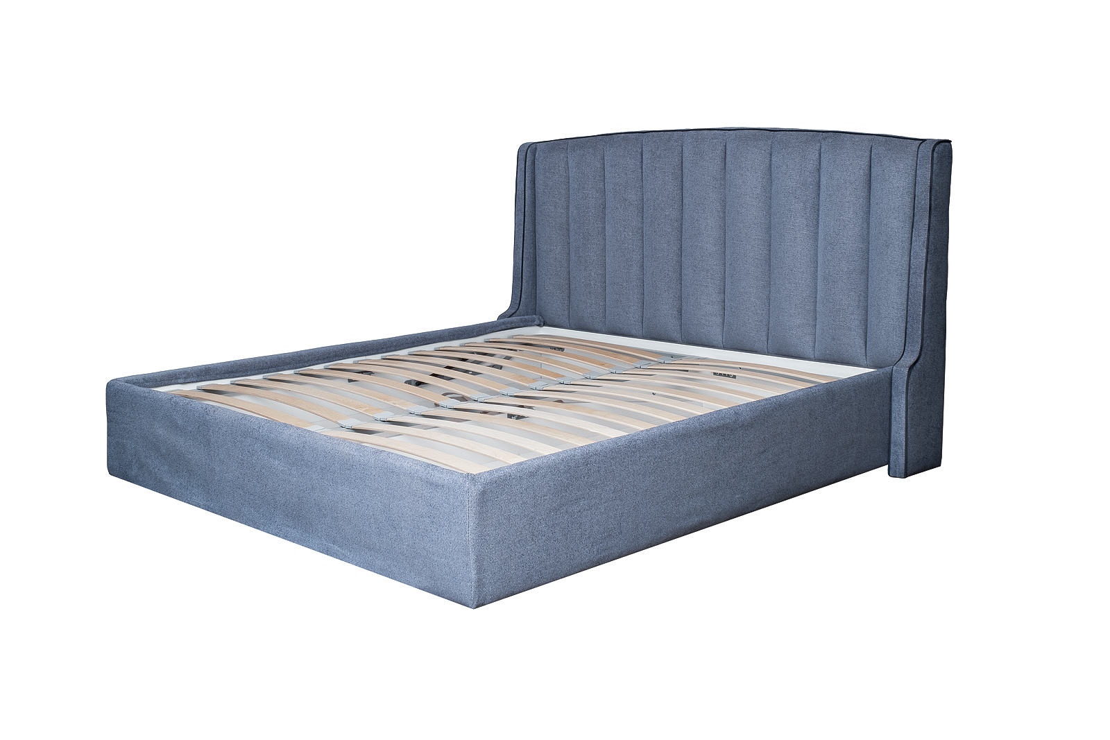 Кровать Odry c подъем.мех. шенилл синий Natur Sin 206*220*120