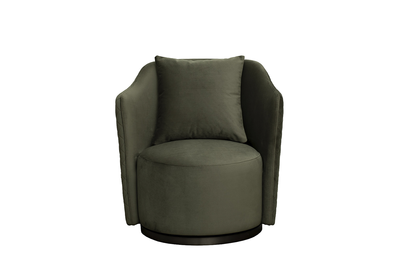 Кресло Verona вращающееся, велюр т.зеленый Colt1011-TZEL/бронза 70*77*80см