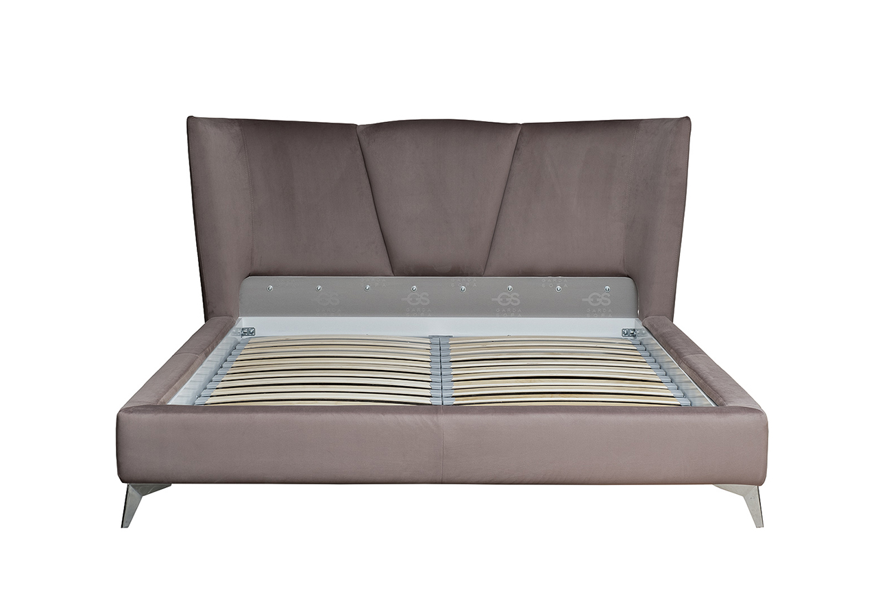 Кровать Siena без мех.велюр коричневый Colt1012-ROSKOR 199*222*116см