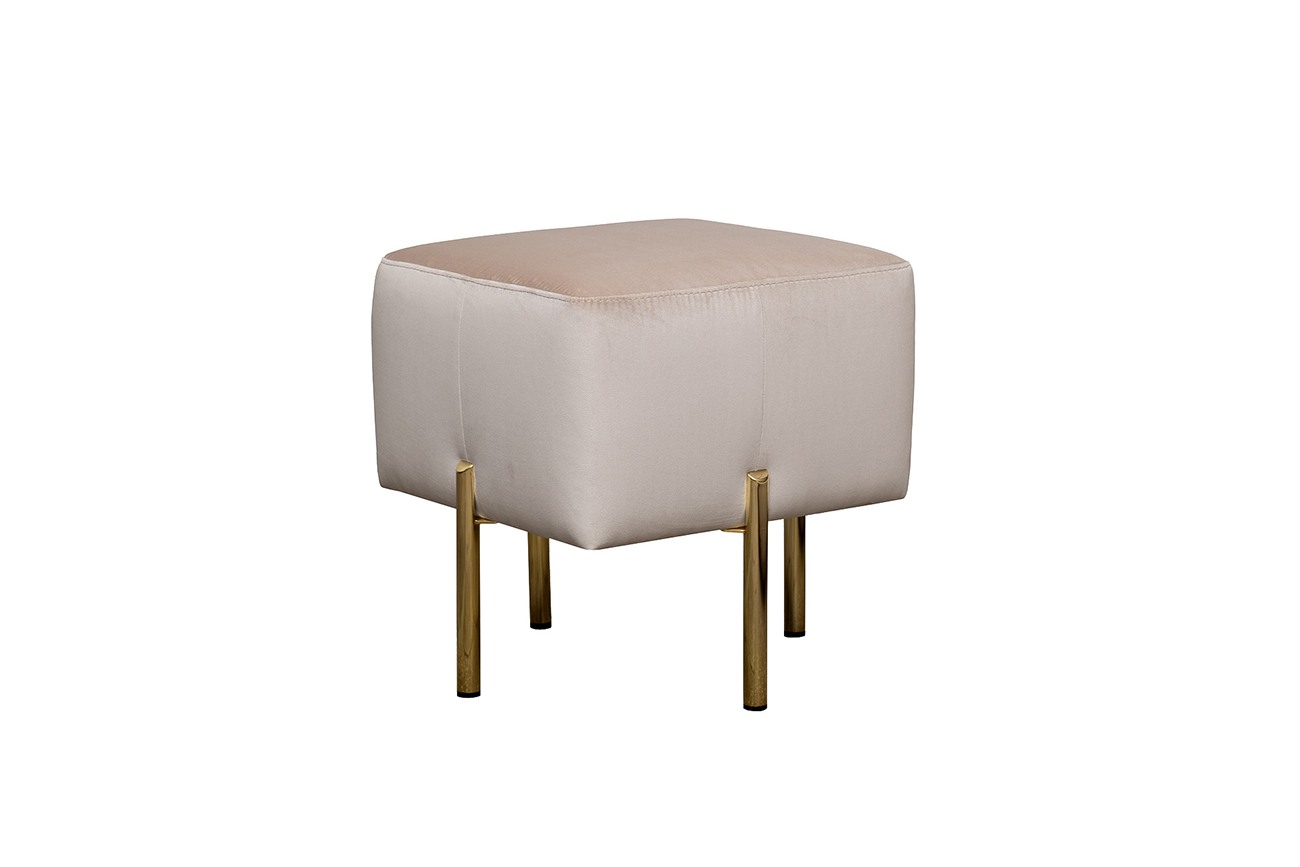 Пуф Mario вельвет св.бежевый Velv ECRU 42*42*44см