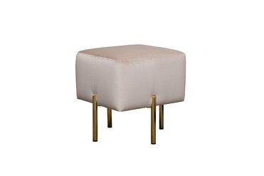 Пуф Mario вельвет св.бежевый Velv ECRU 42*42*44см