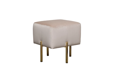 Пуф Mario вельвет св.бежевый Velv ECRU 42*42*44см