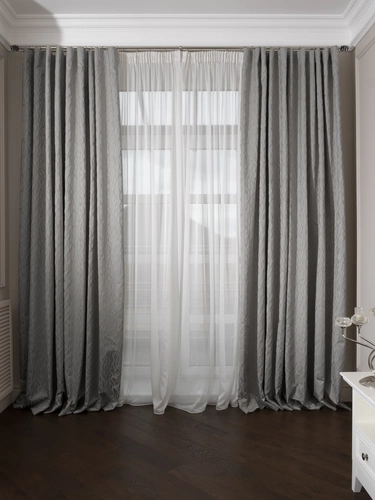 121GD-00025 Портьера Mesh голубой 275*260