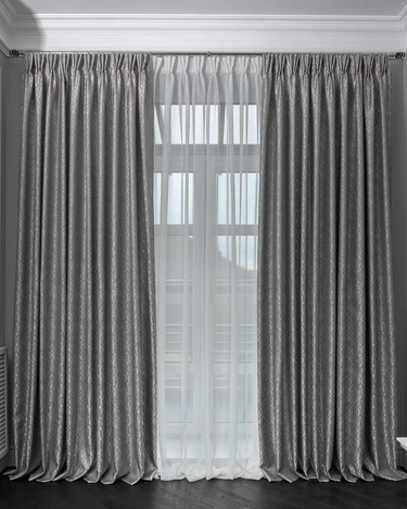 121GD-00042 Портьера HOUSTON110 серая 275*260см