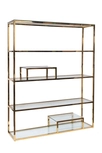 GY-SH8005GOLD  Стеллаж стекло прозр./золото 