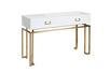 KFG070 Консоль, 2 ящика, белая/ золото 