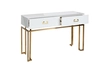 KFG070 Консоль, 2 ящика, белая/ золото 